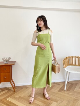「ピスタチオ」｜「アイテム（その他）」を使った、EPIMI ÉPIMMYさん（レディース・164cm）の夏コーディネート