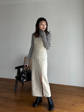 「ボストンバッグ」｜「アイテム（その他アウター）」を使った、EPIMI ÉPIMMYさん（レディース・159cm）の冬コーディネート