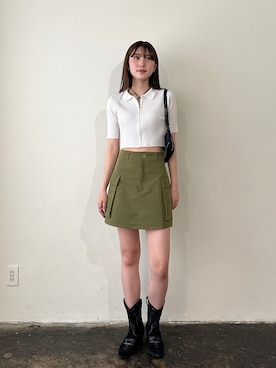 「クロップドトップス」｜「アイテム（その他）」を使った、EPIMI ÉPIMMYさん（レディース・164cm）の夏コーディネート