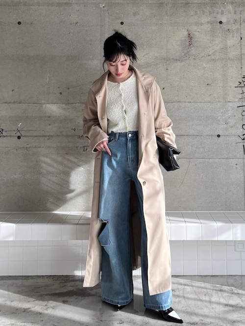 セール】スタンドカラーロングコート（ステンカラーコート）｜EPIMI E