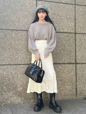 「archives（アルシーヴ）のアイテム（帽子）」を使った、EPIMI ÉPIMMYさん（レディース・159cm）の秋コーディネート