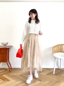 「ショート丈トップス」｜「アイテム（その他）」を使った、EPIMI ÉPIMMYさん（レディース・164cm）の夏コーディネート