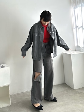 「Gジャン」｜「アイテム（その他）」を使った、EPIMI ÉPIMMYさん（レディース・166cm）の冬コーディネート