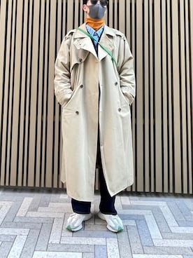 「soerte（ソエルテ）のアイテム（トレンチコート）」を使った、saka_semiconさん（メンズ・171cm）の春コーディネート