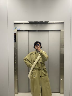「soerte（ソエルテ）のアイテム（トレンチコート）」を使った、saka_semiconさん（メンズ・171cm）の春コーディネート
