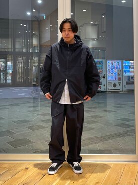 「EKAL（エカル）のアイテム（ジャケット/アウター）」を使った、純志さん（メンズ・170cm）の冬コーディネート
