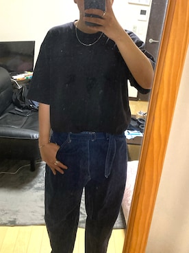 「UNIQLO（ユニクロ）のエアリズムコットンオーバーサイズTシャツ（5分袖）（Tシャツ/カットソー）」を使った、Yukiさん（メンズ・165cm・20代）の夏コーディネート