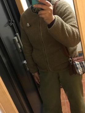 「no brand（ノーブランド）のアイテム（トップス、ベージュ系）」を使った、yufu💐さん（レディース）の冬コーディネート