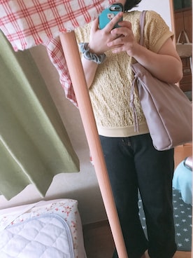 「しまむら（シマムラ）のアイテム（スウェットパンツ、ブラック系）」を使った、yufu💐さん（レディース）の夏コーディネート