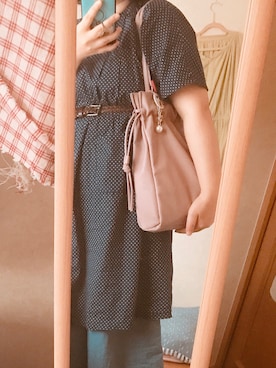 「no brand（ノーブランド）のアイテム（チュニック、ブラック系）」を使った、yufu💐さん（レディース）の夏コーディネート