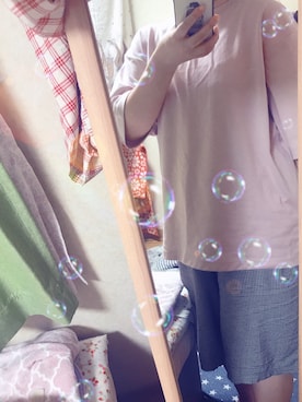 「UNIQLO（ユニクロ）のアイテム（スウェット、ピンク系）」を使った、yufu💐さん（レディース）の秋コーディネート