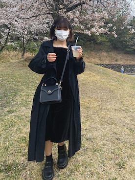 「花見コーデ」｜「アイテム（パンプス）」を使った、ぽここさん（レディース・163cm）の春コーディネート