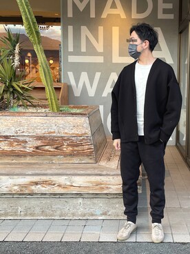 「LOOPWHEELER（ループウィラー）のアイテム（スウェット）」を使った、kさん（メンズ・170cm）の冬コーディネート