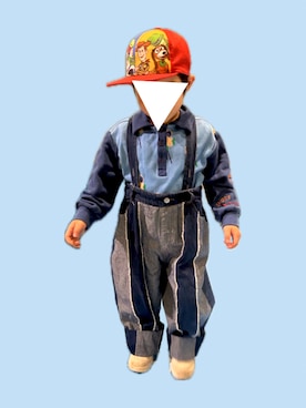 「アイテム（パンツ）」を使った、𝚖𝚒𝚣𝚞☻︎　  さん（キッズ・100cm）の秋コーディネート