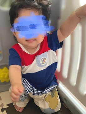 「HOT BISCUITS（ホットビスケッツ）のアイテム」を使った、𝚖𝚒𝚣𝚞☻︎　  さん（キッズ・70cm）の夏コーディネート