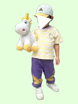 「アイテム（雑貨/ホビー）」を使った、𝚖𝚒𝚣𝚞☻︎　  さん（キッズ・90cm）の秋コーディネート
