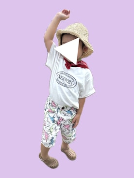 「アイテム（サンダル）」を使った、𝚖𝚒𝚣𝚞☻︎　  さん（キッズ・90cm）の秋コーディネート