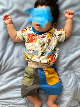 「西松屋コーデ」｜𝚖𝚒𝚣𝚞☻︎　  さん（キッズ・70cm）の夏コーディネート