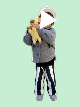 「apres les cours（アプレレクール）のアイテム」を使った、𝚖𝚒𝚣𝚞☻︎　  さん（キッズ・100cm）の冬コーディネート