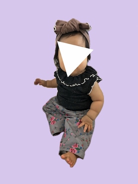 「アイテム（パンツ）」を使った、𝚖𝚒𝚣𝚞☻︎　  さん（キッズ・60cm）の夏コーディネート
