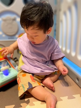 「男の子ベビー」｜𝚖𝚒𝚣𝚞☻︎　  さん（キッズ・70cm）の夏コーディネート