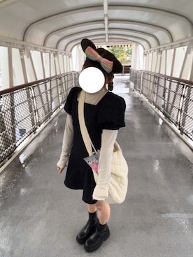 「CALNAMUR（カルナムール）のアイテム（ワンピース/ドレス）」を使った、Naさん（レディース・150cm）の夏コーディネート