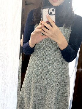 「Diosfront（ディオスフロント）のアイテム（ワンピース/ドレス）」を使った、ぽてさん（レディース・169cm）の秋コーディネート