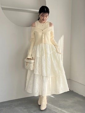 「アイテム（ワンピース/ドレス）」を使った、Megumi❤︎さん（レディース・165cm）の冬コーディネート