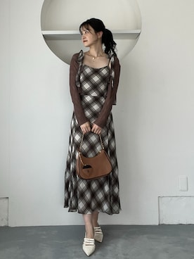 「ブラウンコーデ」｜「アイテム（カーディガン/ボレロ）」を使った、Megumi❤︎さん（レディース・165cm）の夏コーディネート