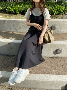 「GRL（グレイル）のアイテム（スニーカー）」を使った、Megumi❤︎さん（レディース・165cm）の春コーディネート