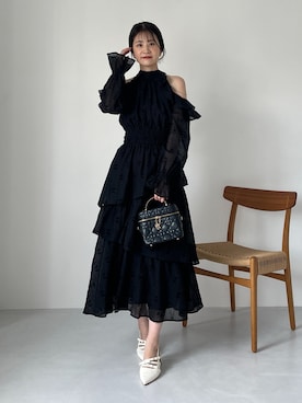 「アイテム（サンダル）」を使った、Megumi❤︎さん（レディース・165cm）の冬コーディネート