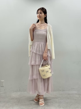 「one after another NICE CLAUP（ワンアフターアナザーナイスクラップ）のアイテム（ワンピース/ドレス）」を使った、Megumi❤︎さん（レディース・165cm）の春コーディネート