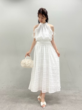 「one after another NICE CLAUP（ワンアフターアナザーナイスクラップ）のアイテム（ワンピース/ドレス）」を使った、Megumi❤︎さん（レディース・165cm）の夏コーディネート