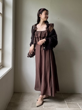 「アイテム（ワンピース）」を使った、Megumi❤︎さん（レディース・165cm）の秋コーディネート