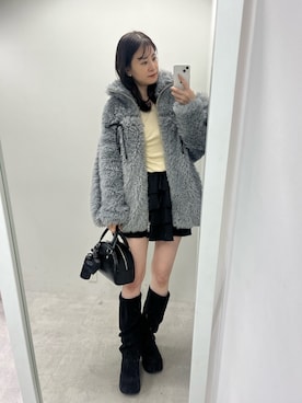 「one after another NICE CLAUP（ワンアフターアナザーナイスクラップ）のアイテム（ブルゾン）」を使った、Megumi❤︎さん（レディース・165cm）の冬コーディネート