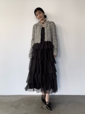 「one after another NICE CLAUP（ワンアフターアナザーナイスクラップ）のアイテム（ワンピース）」を使った、Megumi❤︎さん（レディース・165cm）の冬コーディネート