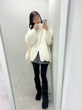 「モンスターパーカー」｜「アイテム（ダウンジャケット/コート）」を使った、Megumi❤︎さん（レディース・165cm）の秋コーディネート
