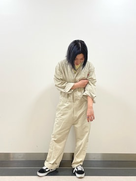 「DOUBLE NAME（ダブルネーム）のアイテム（オールインワン・サロペット）」を使った、Narumi Ichiharaさん（レディース・156cm）の春コーディネート