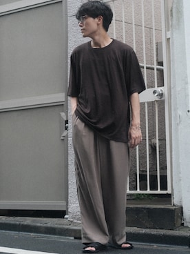 「BATONER（バトナー）のアイテム」を使った、わむう_wamuさん（メンズ・164cm）の夏コーディネート