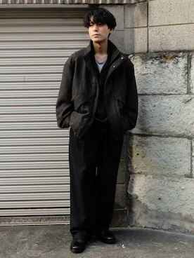 「shiun（シウン）のアイテム（ジャケット/アウター）」を使った、わむう_wamuさん（メンズ・164cm）の冬コーディネート