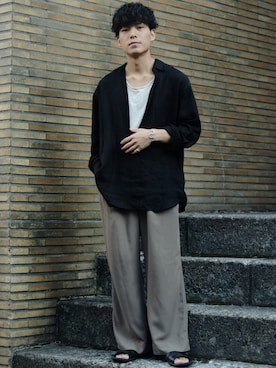 「LIDNM（リドム）のアイテム」を使った、わむう_wamuさん（メンズ・164cm）の夏コーディネート