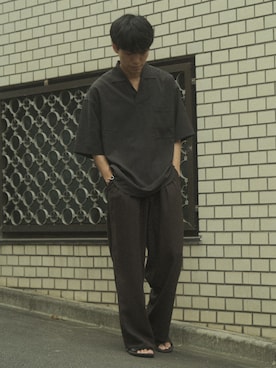 「WYM LIDNM（ウィム バイ リドム）のアイテム（パンツ）」を使った、わむう_wamuさん（メンズ・164cm）の夏コーディネート