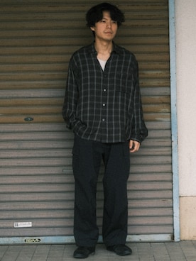 「shiun（シウン）のアイテム（パンツ）」を使った、わむう_wamuさん（メンズ・164cm）の春コーディネート