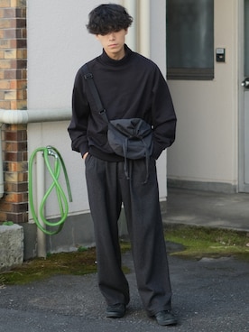「shiun（シウン）のアイテム（パンツ）」を使った、わむう_wamuさん（メンズ・164cm）の秋コーディネート