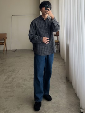 「アイテム（モカシン/デッキシューズ）」を使った、わむう_wamuさん（メンズ・165cm・20代）の秋コーディネート