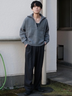「shiun（シウン）のアイテム（パンツ）」を使った、わむう_wamuさん（メンズ・164cm）の秋コーディネート