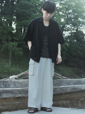「LIDNM（リドム）のアイテム」を使った、わむう_wamuさん（メンズ・164cm）の夏コーディネート