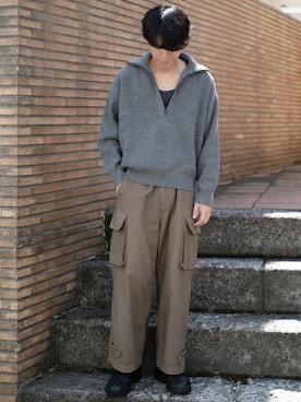 「shiun（シウン）のアイテム（パンツ）」を使った、わむう_wamuさん（メンズ・164cm）の秋コーディネート