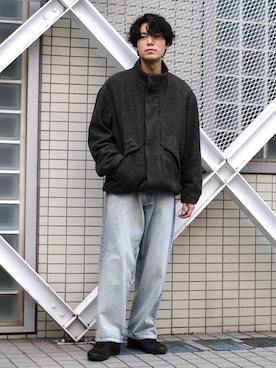 「shiun（シウン）のアイテム（ジャケット/アウター）」を使った、わむう_wamuさん（メンズ・164cm）の冬コーディネート
