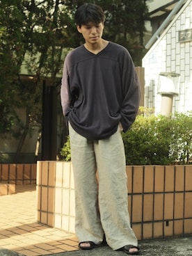 「リネン」｜わむう_wamuさん（メンズ・164cm・20代）の夏コーディネート
